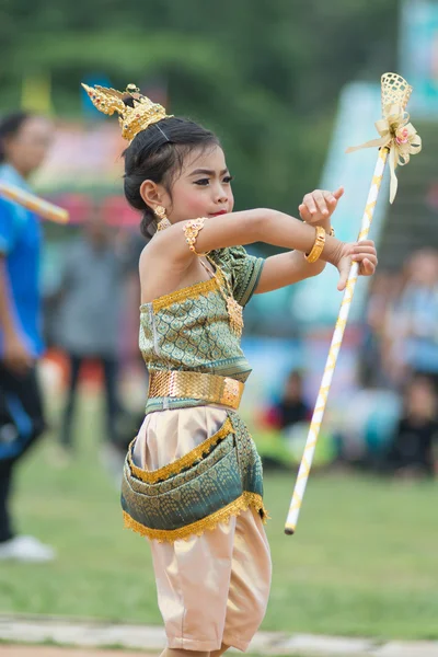 Desfile do dia do esporte na Tailândia — Fotografia de Stock