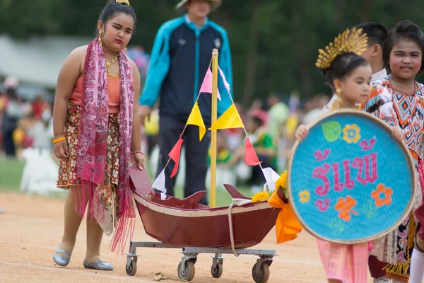 Sport dag parade in Thailand — Stockfoto