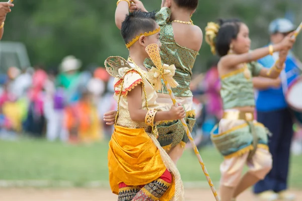 Sport dag parade in Thailand — Stockfoto