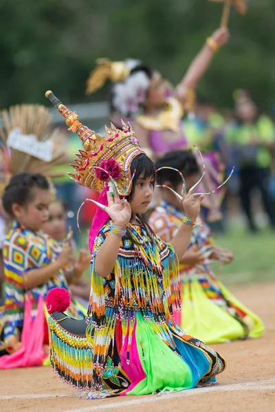 Sport dag parade in Thailand — Stockfoto