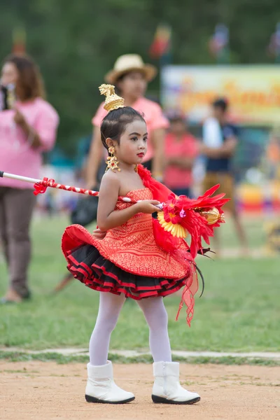 Sport dag parade in Thailand — Stockfoto