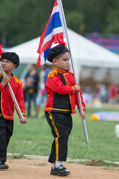 Sport dag parade in Thailand — Stockfoto