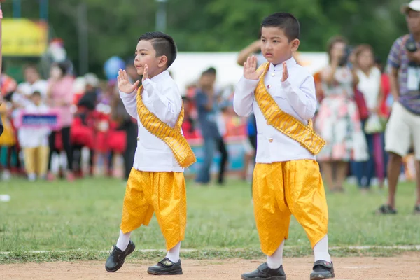 Sport dag parade in Thailand — Stockfoto