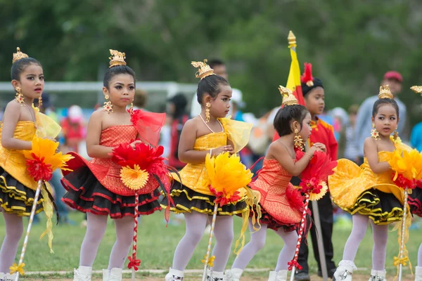 Sport dag parade in Thailand — Stockfoto