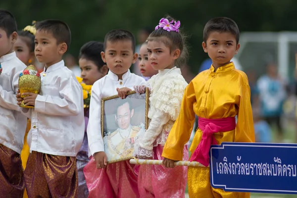 Desfile del día del deporte en Tailandia — Foto de Stock