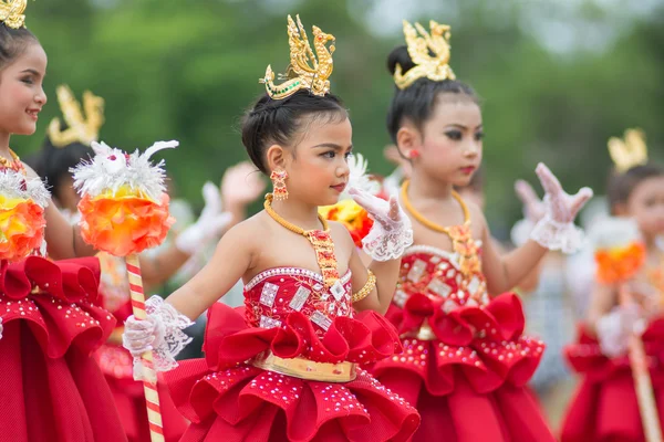 Sport dag parade in Thailand — Stockfoto