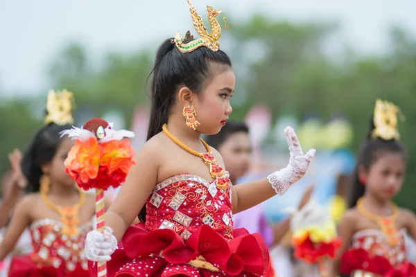 Sport dag parade in Thailand — Stockfoto