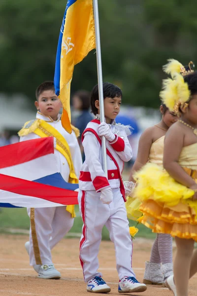 Sport dag parade in Thailand — Stockfoto