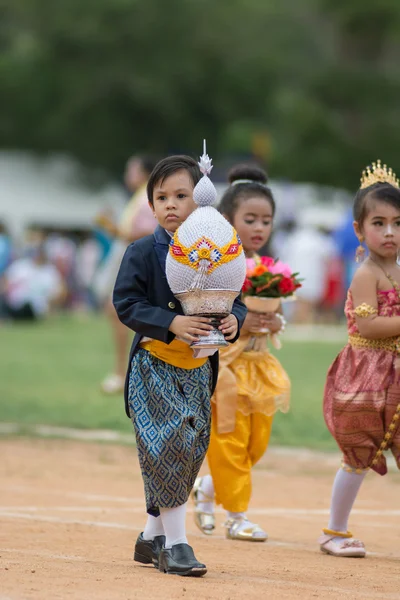 Sport dag parade in Thailand — Stockfoto