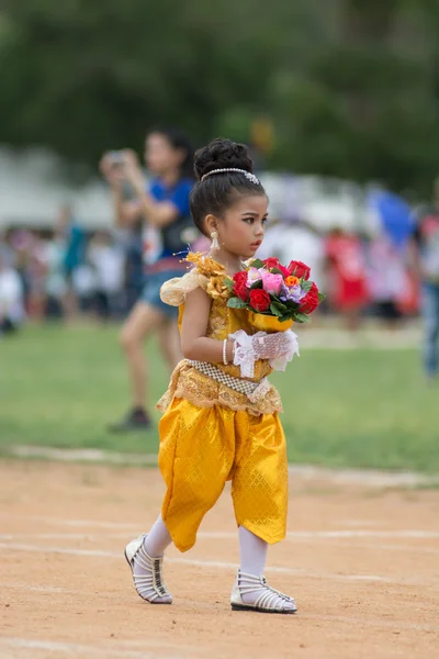 Parade zum Tag des Sports in Thailand — Stockfoto