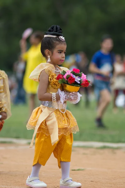 Sport dag parade in Thailand — Stockfoto