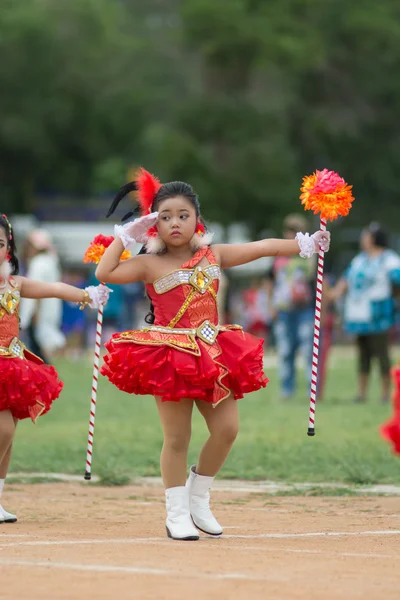 Sport dag parade in Thailand — Stockfoto