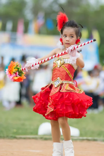 Sport dag parade in Thailand — Stockfoto