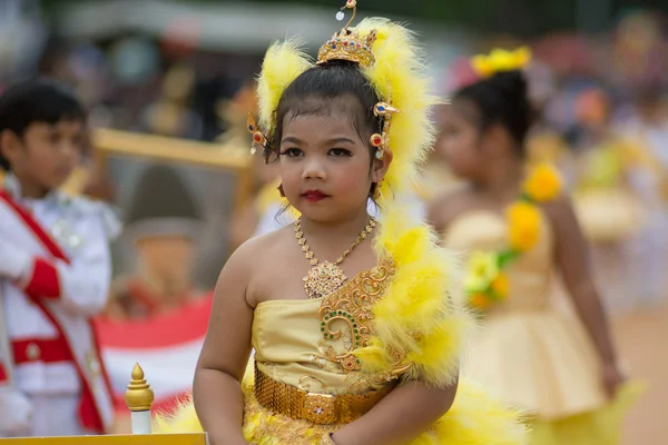 Parade zum Tag des Sports in Thailand — Stockfoto