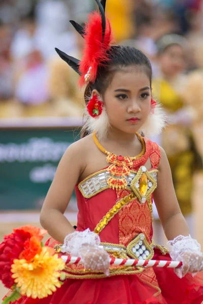 Parade zum Tag des Sports in Thailand — Stockfoto