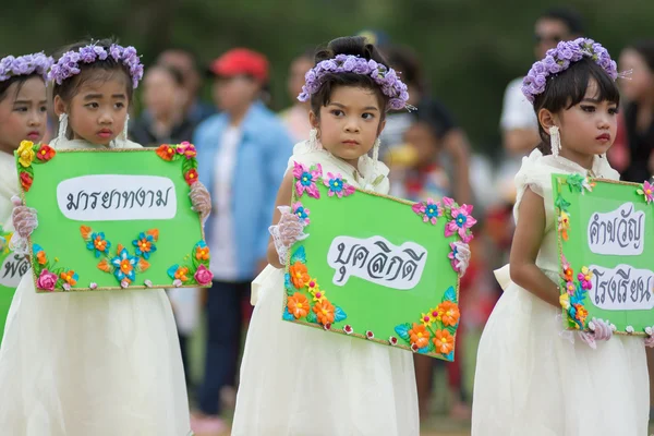 Sport dag parade in Thailand — Stockfoto