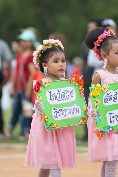 Sport dag parade in Thailand — Stockfoto