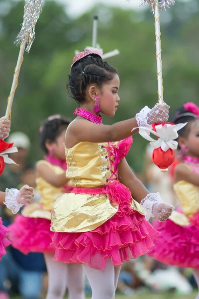 Desfile do dia do esporte na Tailândia — Fotografia de Stock