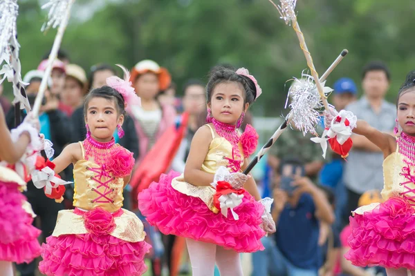 Desfile do dia do esporte na Tailândia — Fotografia de Stock