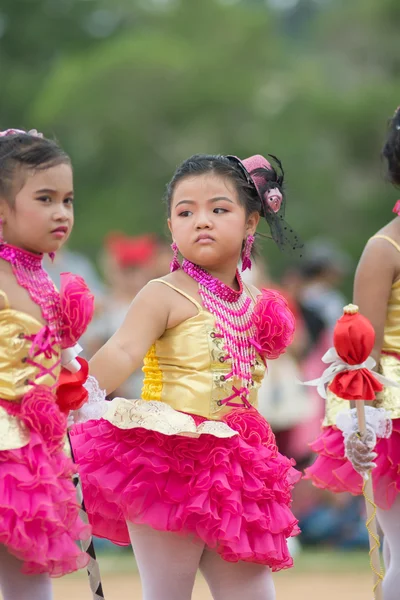 Desfile do dia do esporte na Tailândia — Fotografia de Stock