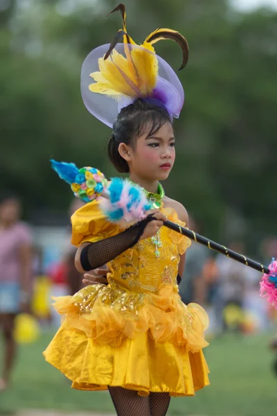 Desfile do dia do esporte na Tailândia — Fotografia de Stock