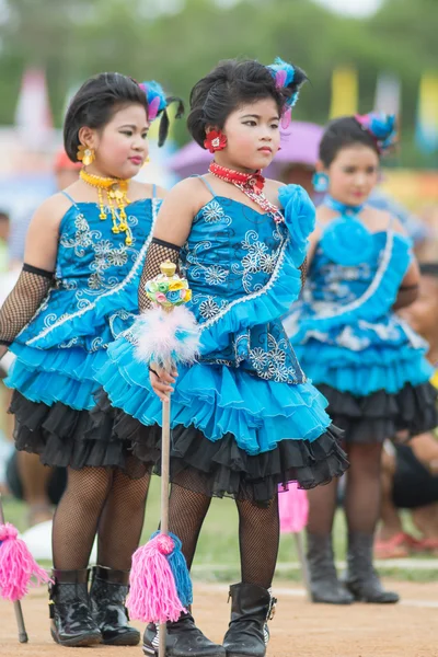 Desfile do dia do esporte na Tailândia — Fotografia de Stock