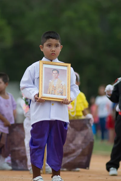 Sport dag parade in Thailand — Stockfoto