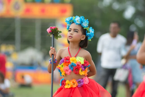 Desfile do dia do esporte na Tailândia — Fotografia de Stock