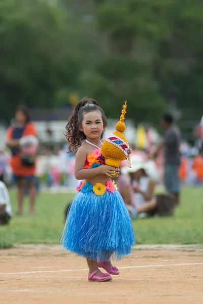 Desfile del día del deporte en Tailandia — Foto de Stock