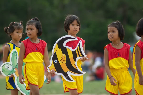 Desfile del día del deporte en Tailandia — Foto de Stock