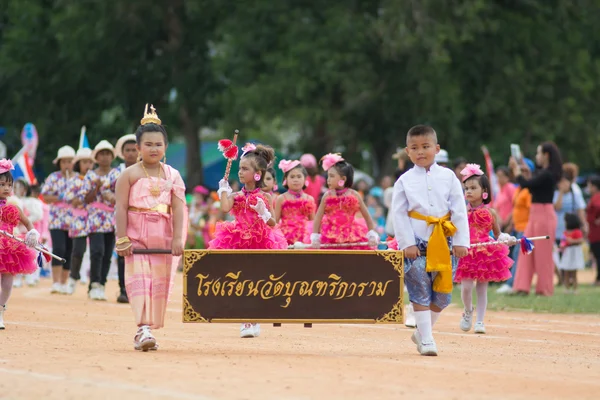 Sport dag parade in Thailand — Stockfoto