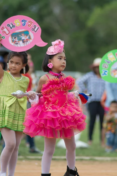 Parade zum Tag des Sports in Thailand — Stockfoto