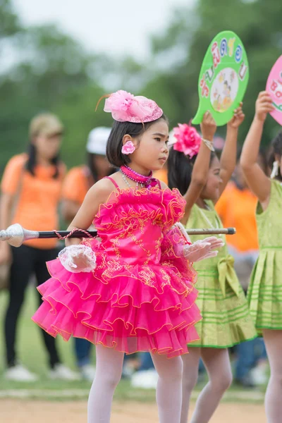 Desfile do dia do esporte na Tailândia — Fotografia de Stock