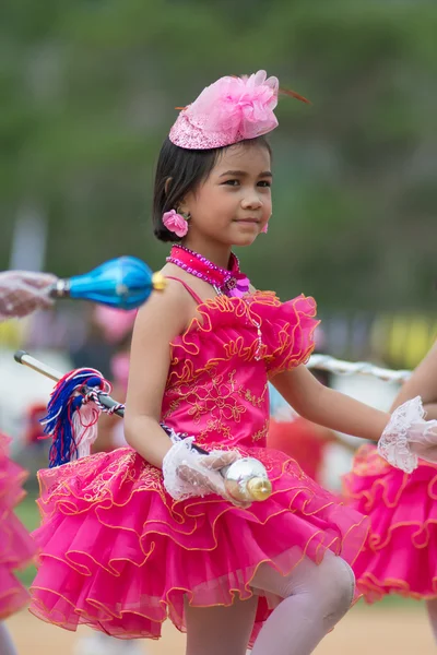 Desfile do dia do esporte na Tailândia — Fotografia de Stock