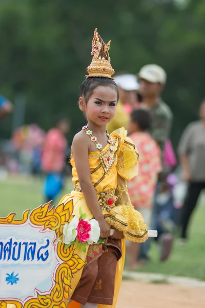 Sport dag parade in Thailand — Stockfoto