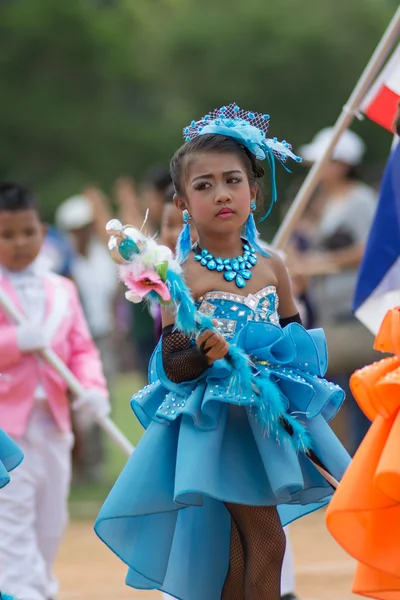 Parade zum Tag des Sports in Thailand — Stockfoto