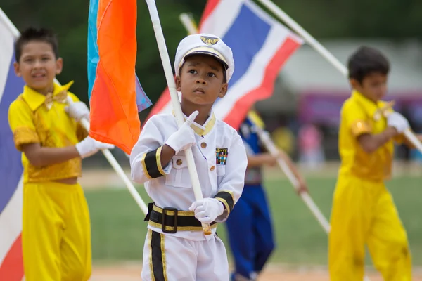 Desfile del día del deporte en Tailandia — Foto de Stock