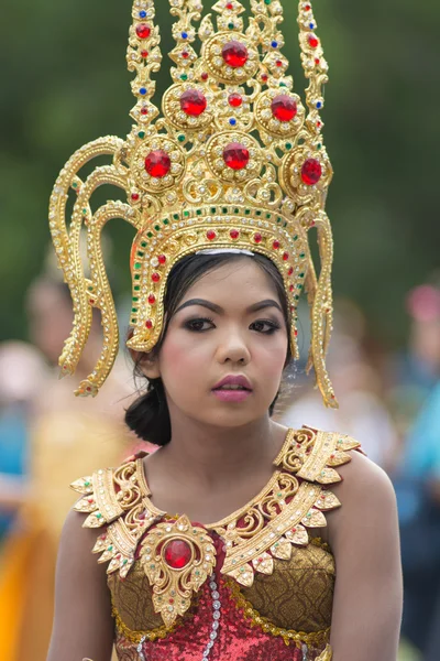 Desfile do dia do esporte na Tailândia — Fotografia de Stock