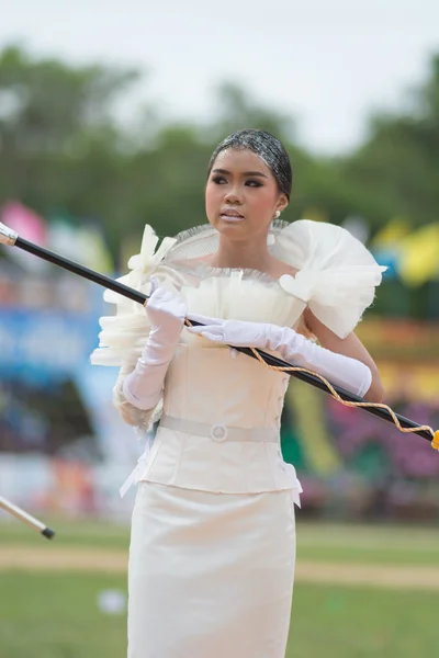 Parade zum Tag des Sports in Thailand — Stockfoto