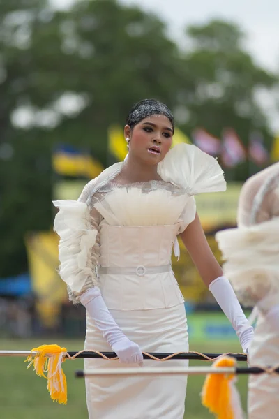 Desfile do dia do esporte na Tailândia — Fotografia de Stock