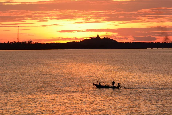 Paisaje marino atardecer — Foto de Stock