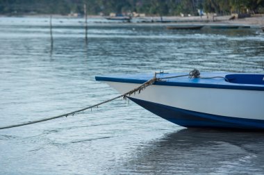 Balıkçı tekne bir plajda