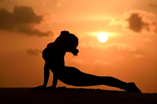 Mulher de ioga profissional — Fotografia de Stock