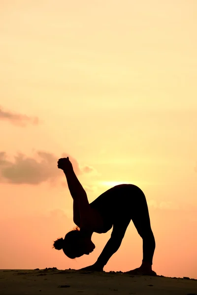 Mujer yoga profesional — Foto de Stock