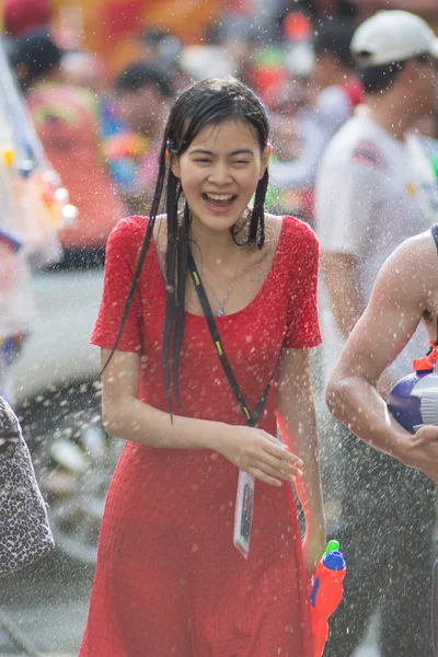 Festival del agua Songkran en Tailandia — Foto de Stock