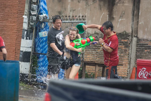 Festival dell'acqua Songkran in Thailandia — Foto Stock