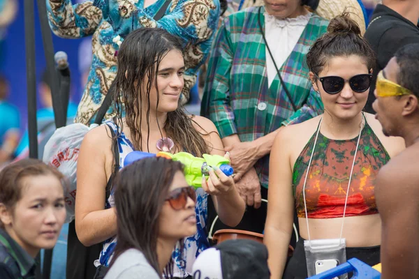 Water festival Songkran in Thailand — Stockfoto