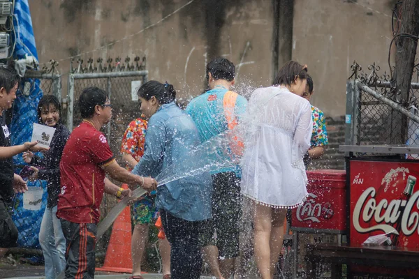 Water festival Songkran in Thailand — Stock Photo, Image