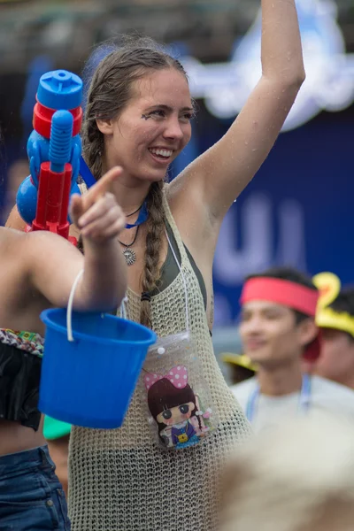 Water festival Songkran in Thailand — Stockfoto