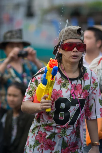 Songkran-Wasserfest — Stockfoto